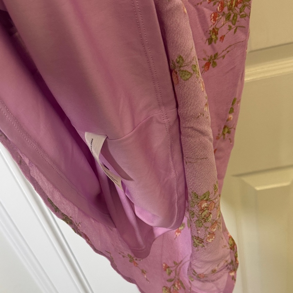Wild Fable Pink Floral Tie Strap Mini Dress XS Cottagecore NWT - Picture 6 of 7